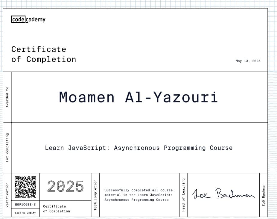 Asynchronous JavaScript - Codecademy